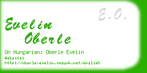 evelin oberle business card